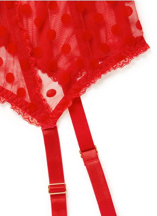 Detail View - Click To Enlarge - L'AGENT - 'Rosalyn' polka dot flock tulle basque