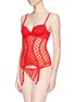Figure View - Click To Enlarge - L'AGENT - 'Rosalyn' polka dot flock tulle basque
