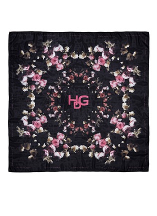 Detail View - Click To Enlarge - GIVENCHY - Dégradé Roses print silk scarf