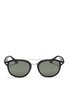 Main View - Click To Enlarge - RAY-BAN - 'RB2183' metal double bridge acetate polarised sunglasses