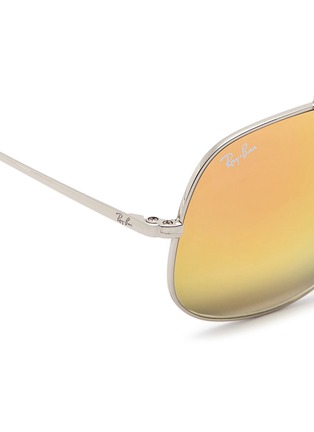 Detail View - Click To Enlarge - RAY-BAN - 'General' metal square aviator mirror sunglasses