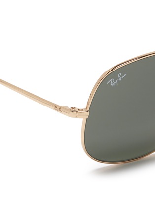 Detail View - Click To Enlarge - RAY-BAN - 'General' metal square aviator mirror sunglasses