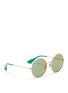 Figure View - Click To Enlarge - RAY-BAN - 'Ja-Jo' metal round mirror sunglasses