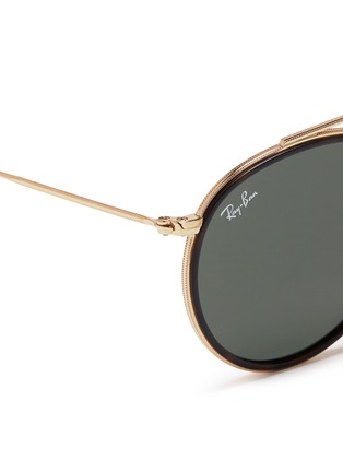 Detail View - Click To Enlarge - RAY-BAN - 'Round Double Bridge' metal sunglasses