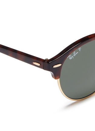 Detail View - Click To Enlarge - RAY-BAN - 'Clubround' tortoiseshell acetate browline sunglasses