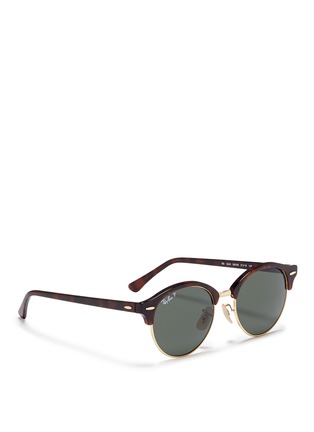 Figure View - Click To Enlarge - RAY-BAN - 'Clubround' tortoiseshell acetate browline sunglasses