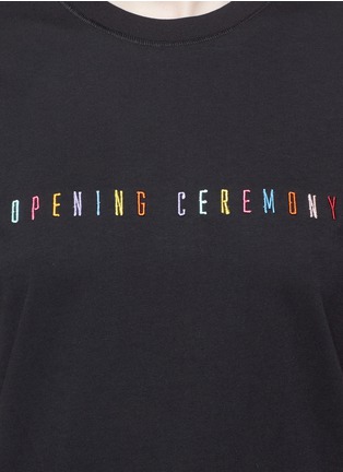 Detail View - Click To Enlarge - OPENING CEREMONY - Logo embroidered T-shirt