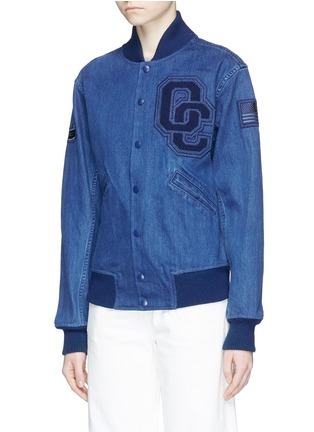Front View - Click To Enlarge - OPENING CEREMONY - 'OC' denim varsity jacket