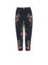 Main View - Click To Enlarge - TOPSHOP - 'Moto' rose embroidered Mom jeans