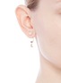 Figure View - Click To Enlarge - DELFINA DELETTREZ - 'ABC Micro Eye Piercing' freshwater pearl 18k yellow gold single earring – L