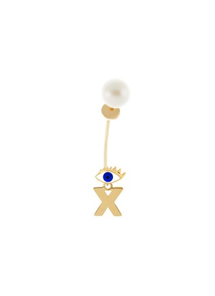 Main View - Click To Enlarge - DELFINA DELETTREZ - Micro Eye Piercing' freshwater pearl 18k yellow gold single earring
