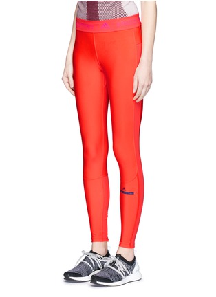 Front View - Click To Enlarge - ADIDAS BY STELLA MCCARTNEY - 'Run' mesh insert full length performance leggings
