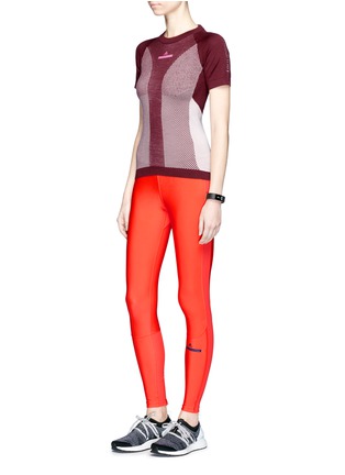 Figure View - Click To Enlarge - ADIDAS BY STELLA MCCARTNEY - 'Run' mesh insert full length performance leggings