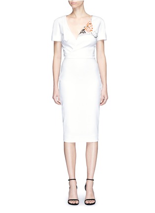 Main View - Click To Enlarge - VICTORIA BECKHAM - Floral convertible front jersey dress