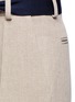 Detail View - Click To Enlarge - VICTORIA BECKHAM - Foldover front relaxed linen pants