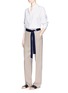 Figure View - Click To Enlarge - VICTORIA BECKHAM - Foldover front relaxed linen pants