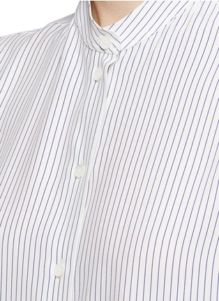 Detail View - Click To Enlarge - VICTORIA BECKHAM - Stripe silk crepe relaxed shirt