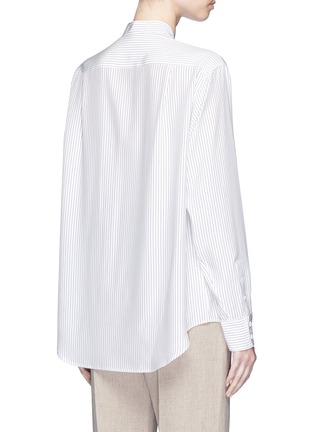 Back View - Click To Enlarge - VICTORIA BECKHAM - Stripe silk crepe relaxed shirt