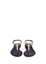 Front View - Click To Enlarge - RENÉ CAOVILLA - Faux pearl strass embellished leather thong sandals
