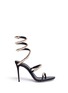 Main View - Click To Enlarge - RENÉ CAOVILLA - 'Snake' strass faux pearl spring coil anklet sandals