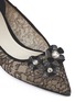 Detail View - Click To Enlarge - RENÉ CAOVILLA - Embellished 3D flower lace flats