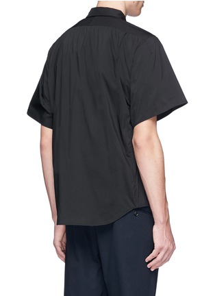 Back View - Click To Enlarge - NANAMICA - 'Wind' mesh insert COOLMAX® short sleeve shirt