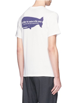 Back View - Click To Enlarge - NANAMICA - Whale slogan print loopwheel COOLMAX® T-shirt