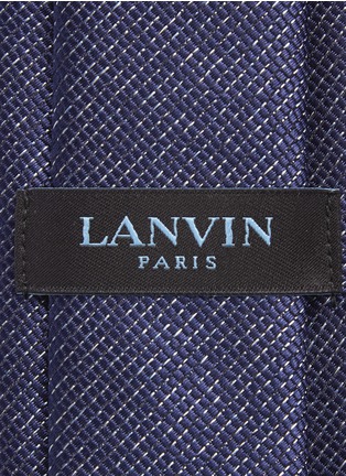 Detail View - Click To Enlarge - LANVIN - Stripe embroidered silk tie