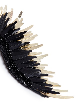 Detail View - Click To Enlarge - MIGNONNE GAVIGAN - 'Madeline' beaded sequin feather earrings