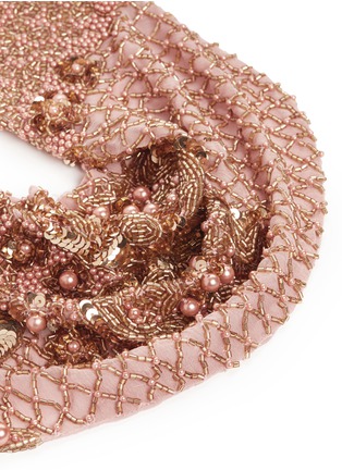Detail View - Click To Enlarge - MIGNONNE GAVIGAN - 'Le Charlot Pearl' beaded silk chiffon scarf necklace