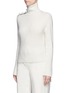 Front View - Click To Enlarge - CRUSH COLLECTION - x Du Juan button shoulder turtleneck cashmere sweater