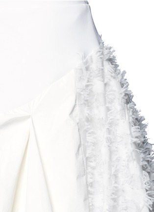 Detail View - Click To Enlarge - MATICEVSKI - 'Willow' cutout ruffle bandeau fil coupé strapless gown