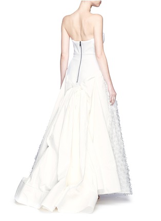Back View - Click To Enlarge - MATICEVSKI - 'Willow' cutout ruffle bandeau fil coupé strapless gown