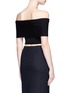 Back View - Click To Enlarge - ROSETTA GETTY - Off-shoulder cropped rib knit top