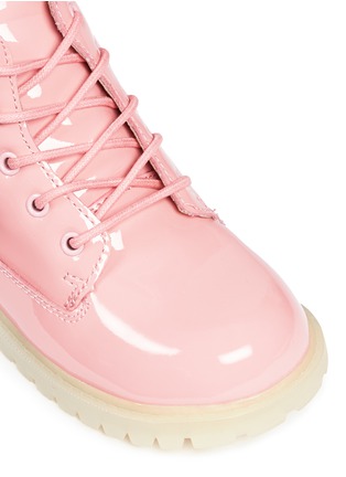 Detail View - Click To Enlarge - AKID - 'Atticus' patent leather toddler boots