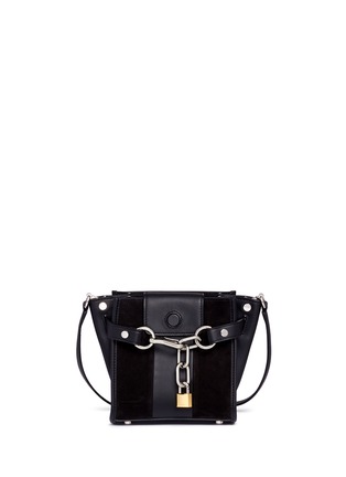 Main View - Click To Enlarge - ALEXANDER WANG - 'Attica' mini suede and leather chain satchel