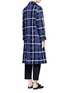 Back View - Click To Enlarge - 73037 - Threaded tartan check double-breasted coat