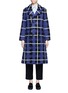 Main View - Click To Enlarge - 73037 - Threaded tartan check double-breasted coat