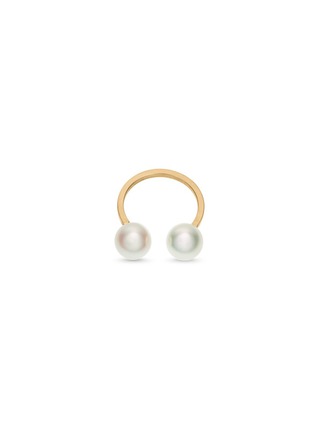 Main View - Click To Enlarge - SOPHIE BILLE BRAHE - 'Emma Deux' Akoya pearl 14k gold single ear cuff