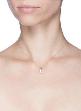 Detail View - Click To Enlarge - SOPHIE BILLE BRAHE - Perle Simple' Akoya pearl 14k gold necklace