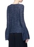 Back View - Click To Enlarge - CO - Bell cuff wool blend sweater
