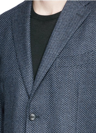Detail View - Click To Enlarge - BOGLIOLI - 'K-Jacket' wool-cashmere herringbone soft blazer