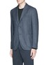 Front View - Click To Enlarge - BOGLIOLI - 'K-Jacket' wool-cashmere herringbone soft blazer