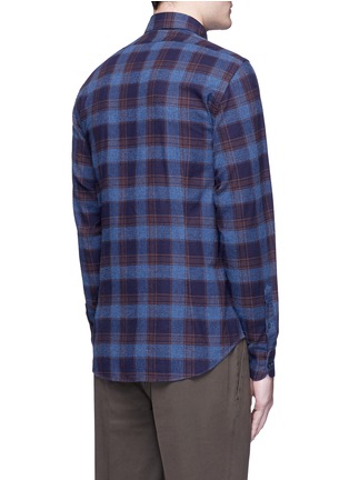 Back View - Click To Enlarge - BOGLIOLI - Check plaid cotton shirt