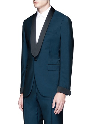 Front View - Click To Enlarge - BOGLIOLI - 'Sforza' satin trim wool-Mohair tuxedo suit
