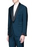 Front View - Click To Enlarge - BOGLIOLI - 'Sforza' satin trim wool-Mohair tuxedo suit