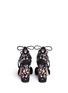 Back View - Click To Enlarge - AQUAZZURA - 'Karlie' floral embroidery suede pumps