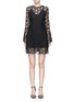 Main View - Click To Enlarge - 72723 - Floral wreath lace bell sleeve dress