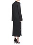 Back View - Click To Enlarge - 72723 - Wool blend jersey long coat