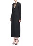 Front View - Click To Enlarge - 72723 - Wool blend jersey long coat